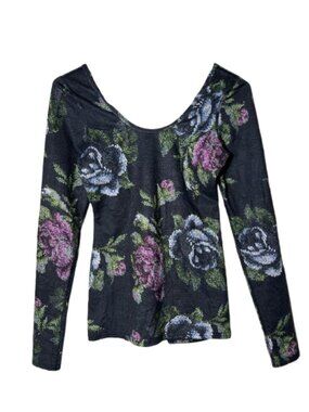 Lululemon scoop back long sleeve top garden party womens 4-6